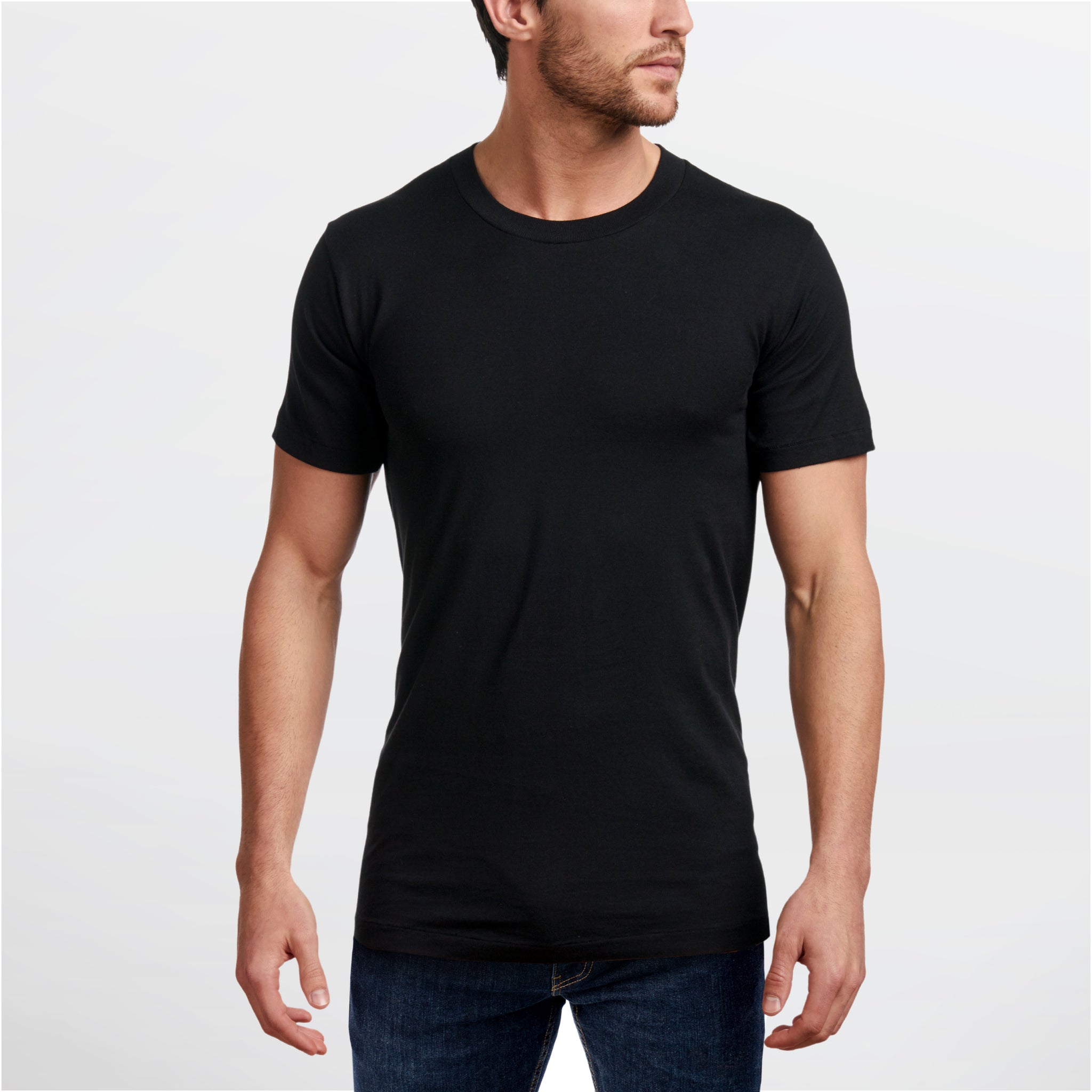 Departwest Raw Edge T-Shirt - Men's T-Shirts in Black