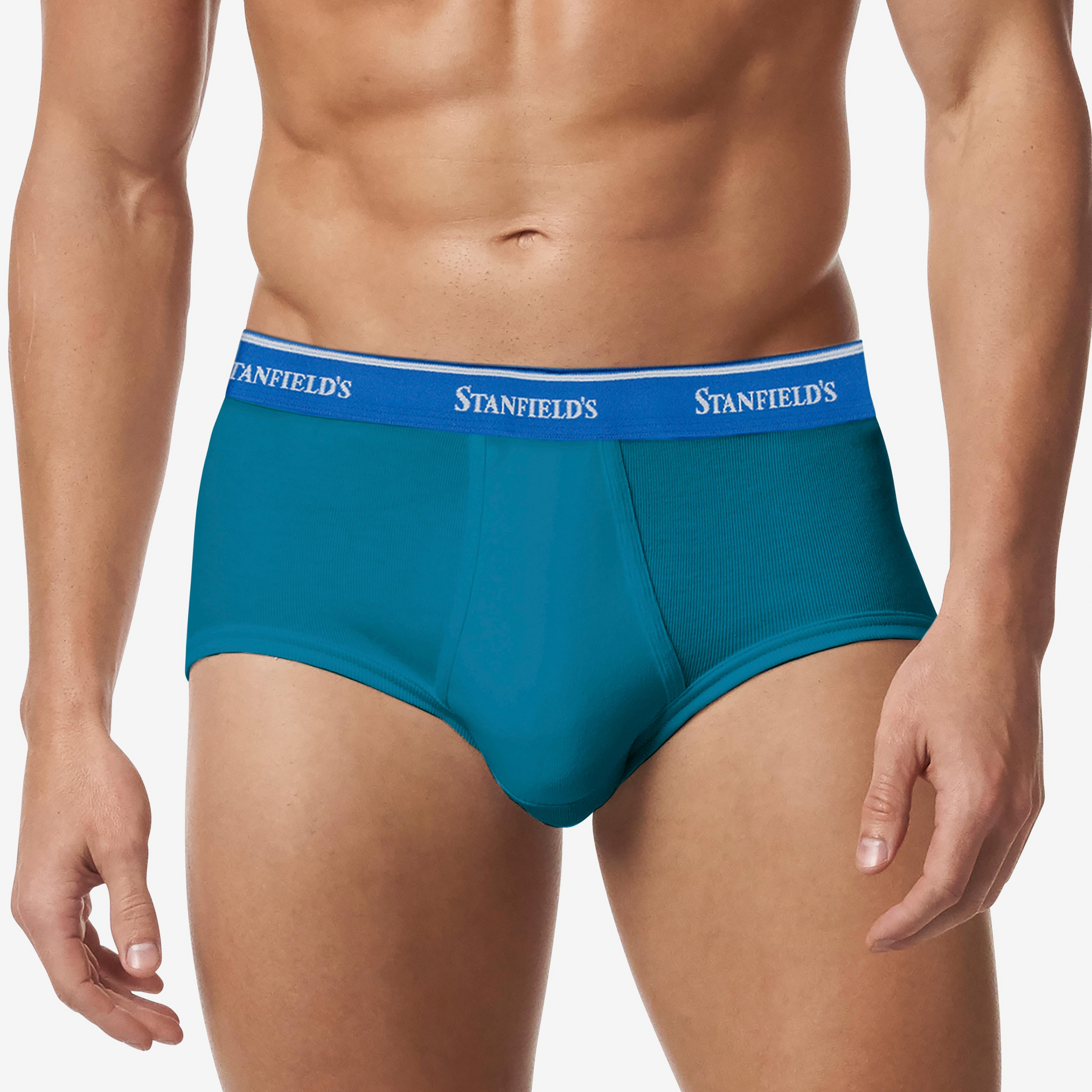 Men's Sexy Ribbed Cotton Fly Pouch Brief Underwear