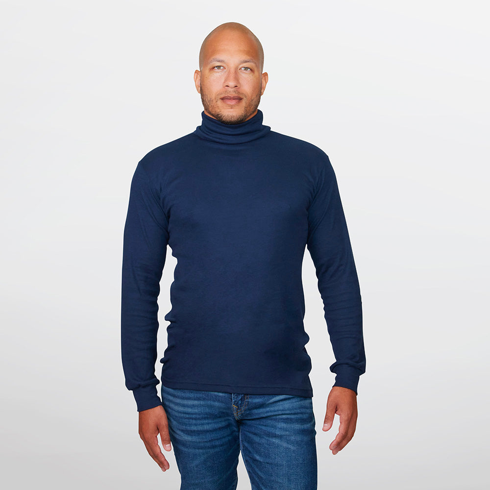 Men's Rib Roll Neck Sweater