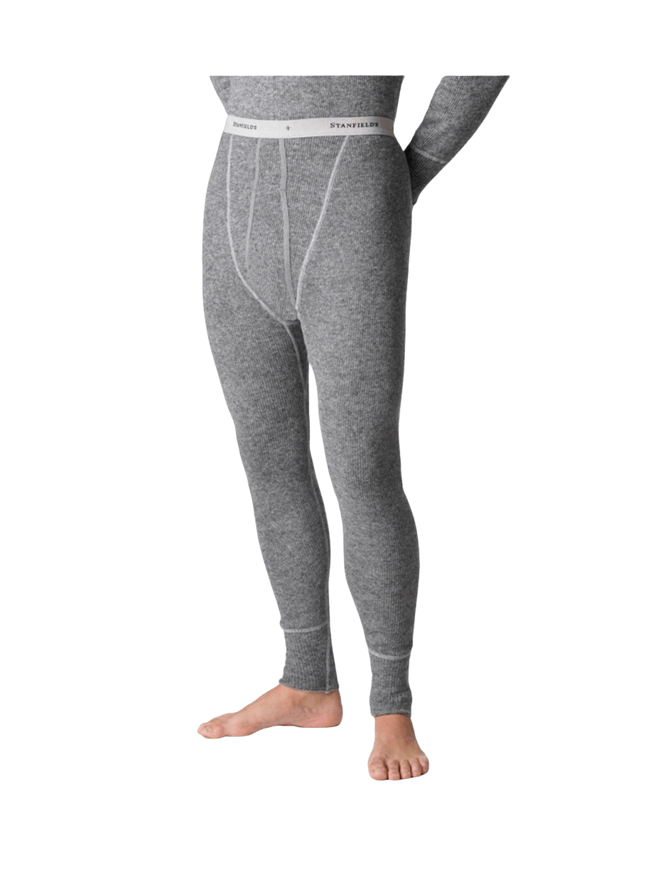  Thermal Underwear For Men Long Johns Set Base Layer Fleece  Lined Top Bottom Light Gray