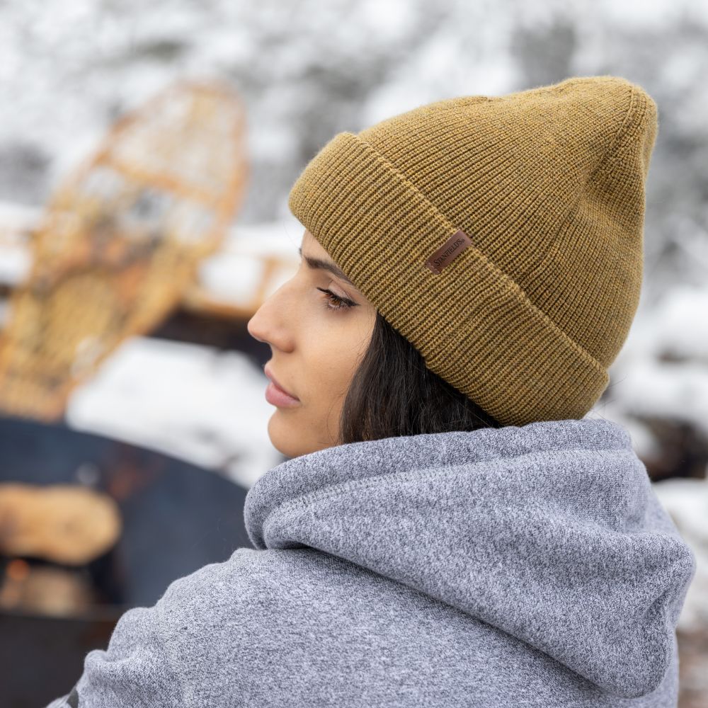 Tuque côtelée en laine mérinos