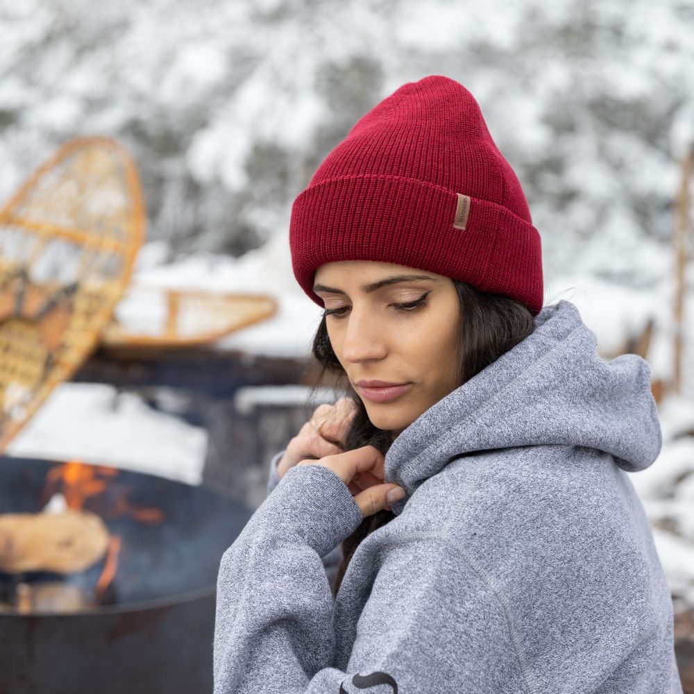 Tuque côtelée en laine mérinos