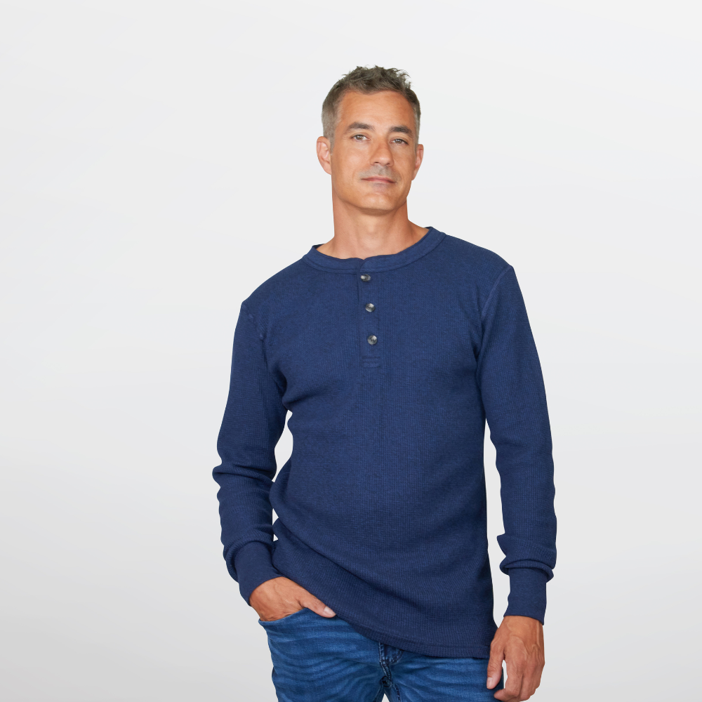 MOCK TWIST WAFFLE - WAFFLE HENLEY