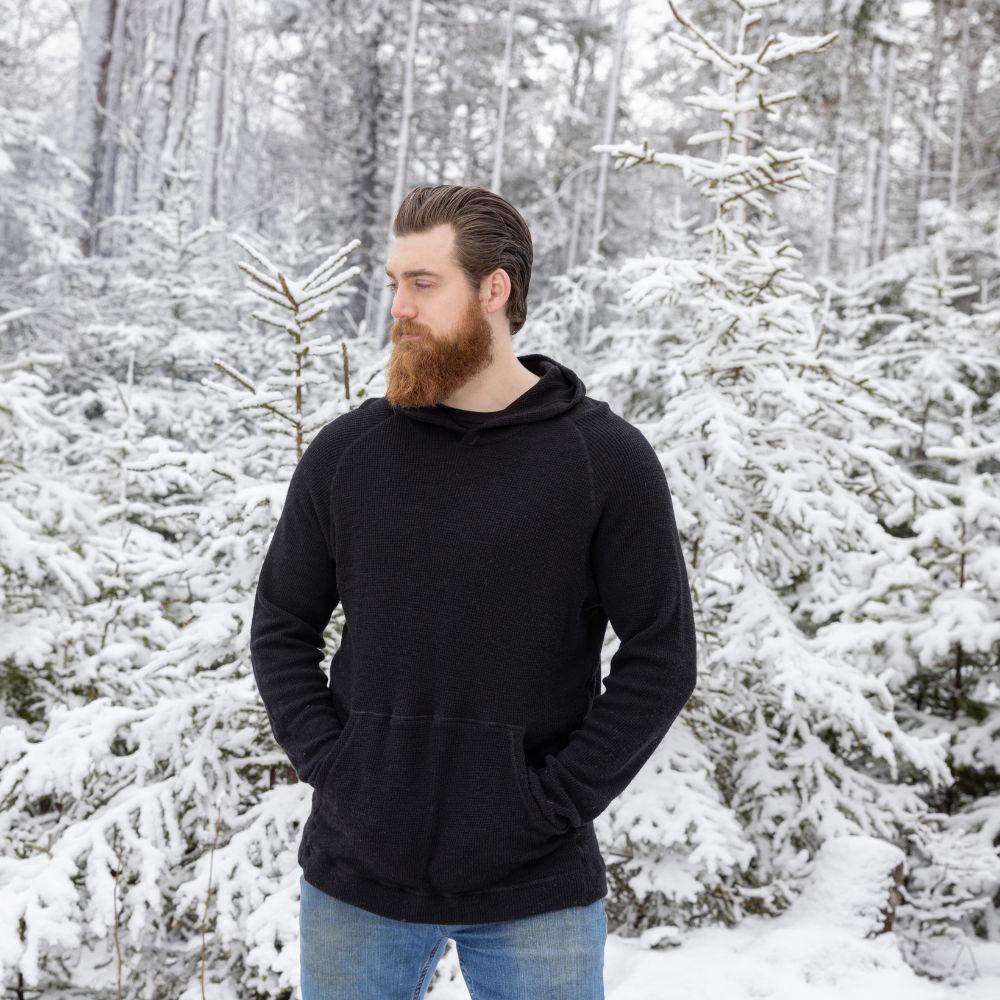 Men's Merino Wool Waffle Hoodie