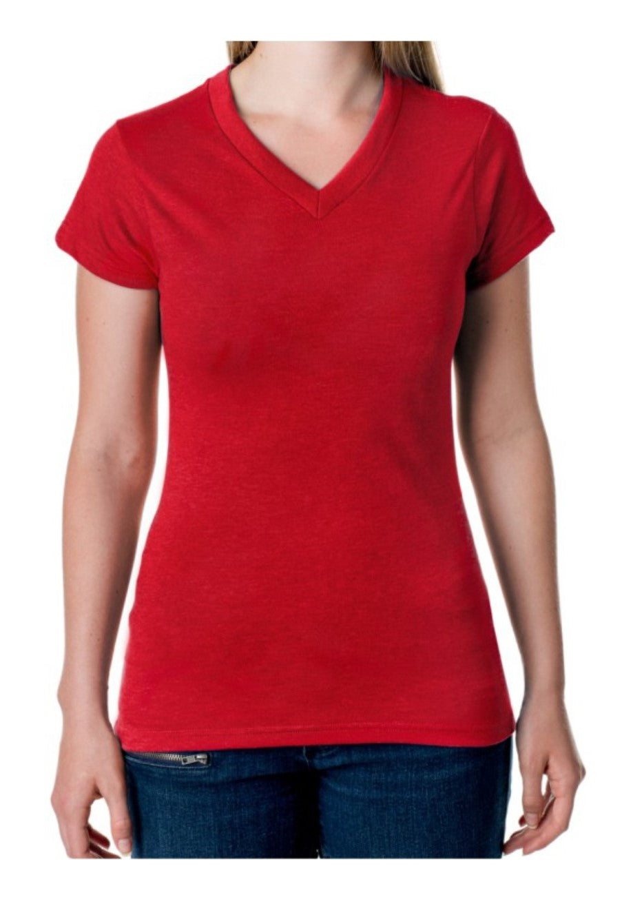 Camiseta básica para mujer (cuello de pico)