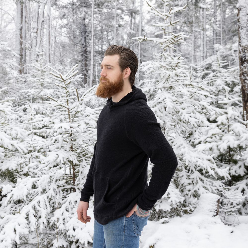 Men's Merino Wool Waffle Hoodie