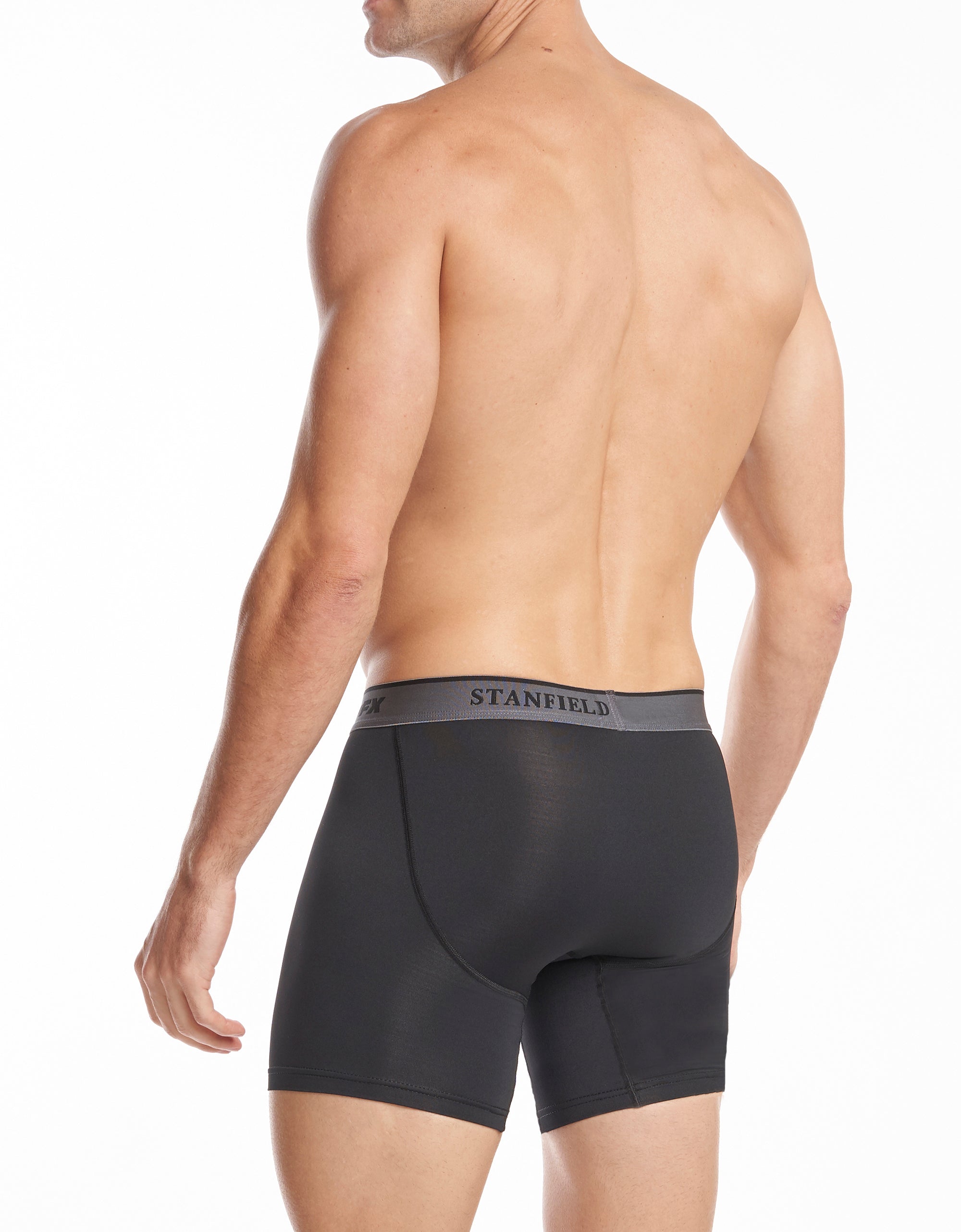 Stanfield's Men's Cotton Stretch Brief Underwear (3 Pack), Black