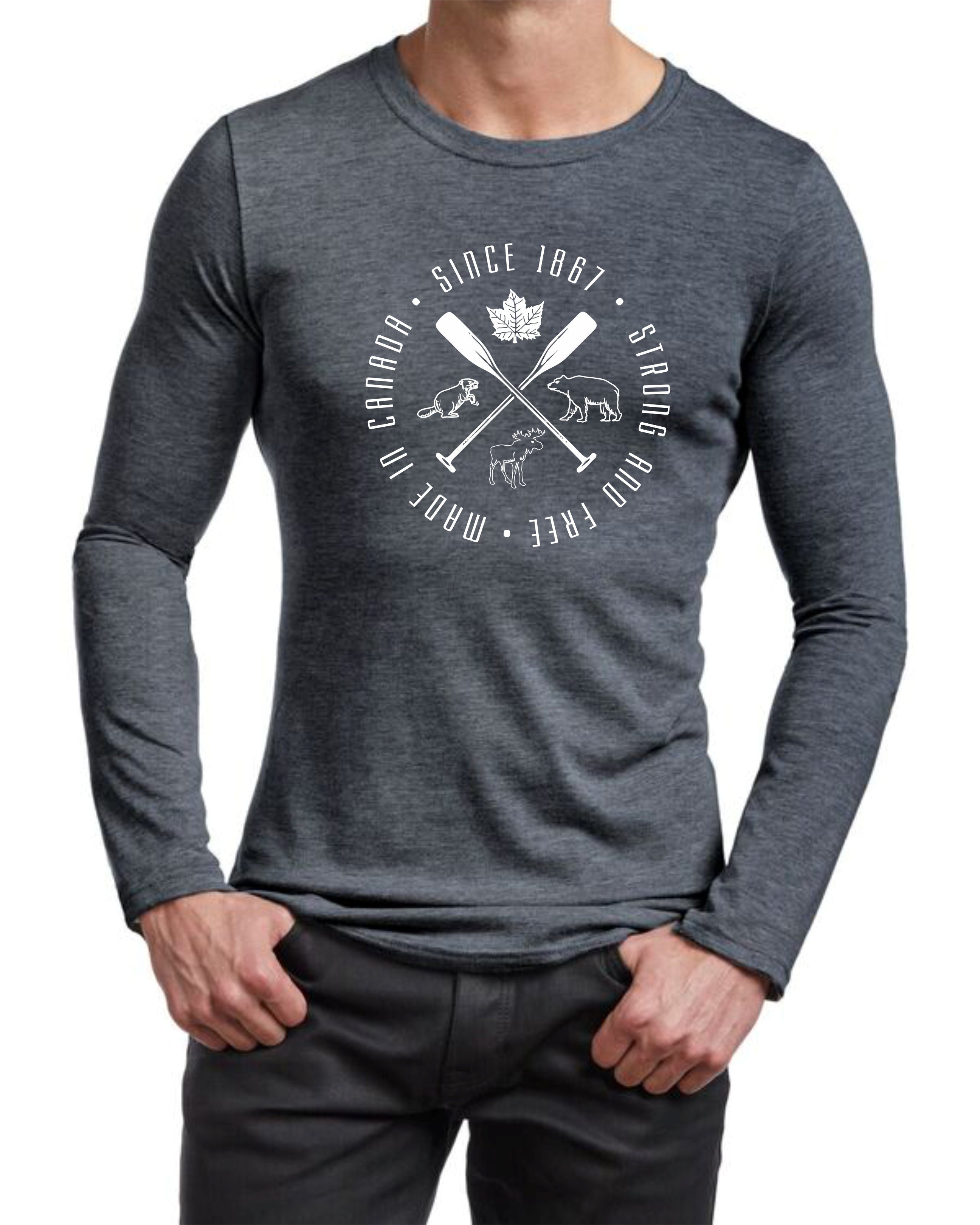 Men s Long Sleeve T Shirt Strong Free Collection Stanfields