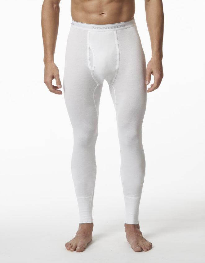Men's White 100% Pure Cotton Long Johns Heavy (240 GSM) Soft Underwear (Thermal  Underwear) ref:1190 (S) at  Men's Clothing store