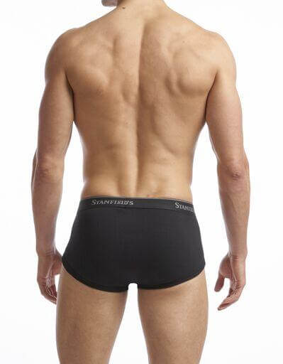 Stanfield's Men's Cotton Stretch Brief Underwear, 3 Pack, Black, Small :  : Fashion